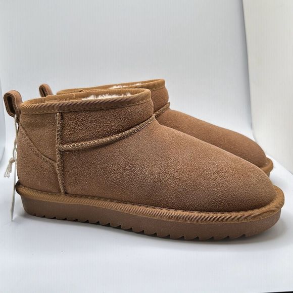 CUSHIONAIRE Women's pull on boot 6 CHESTNUT - Picture 1 of 7